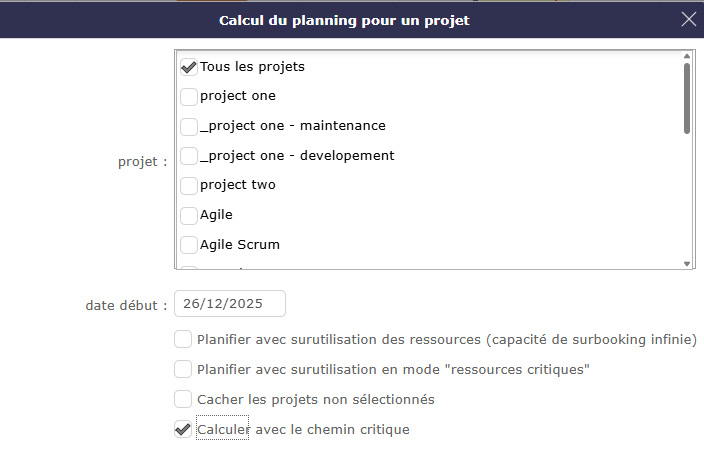 Calcul automatique du planning de projet dans ProjeQtOr