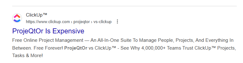 SEO ClikUp n'est pas gratuit