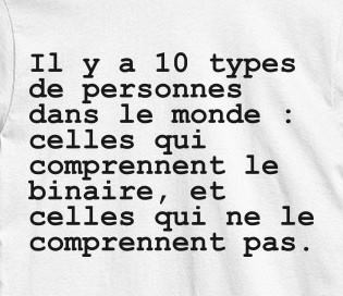 Il y a 10 types de personnes